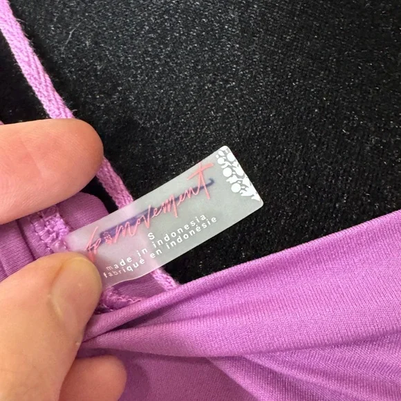 Free People Movement On Point Reversible Layer Purple Long Sleeve Top - S & M - Picture 5 of 6